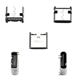 TYPE-C 16PIN female board type L=7.62A (integrated)