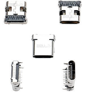 TYPE-C 24PIN single shell L=10.0 on the mother board