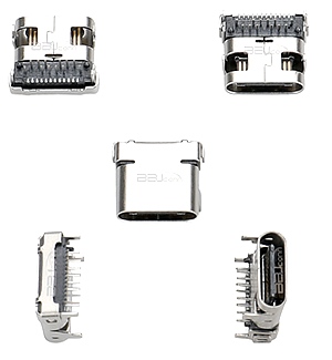 TYPE-C 24PIN single shell L=8.65 on the mother board