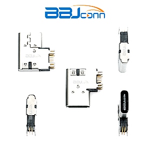 Type-C 14PIN female socket side plug L=14.0 not raised with back cover