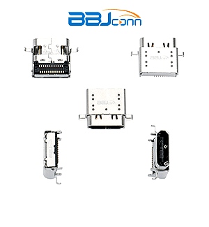 TYPE-C 24P Motherboard Double Shell L=9.17 Double Row SMT CH=1.57 Tin Feet 0.9